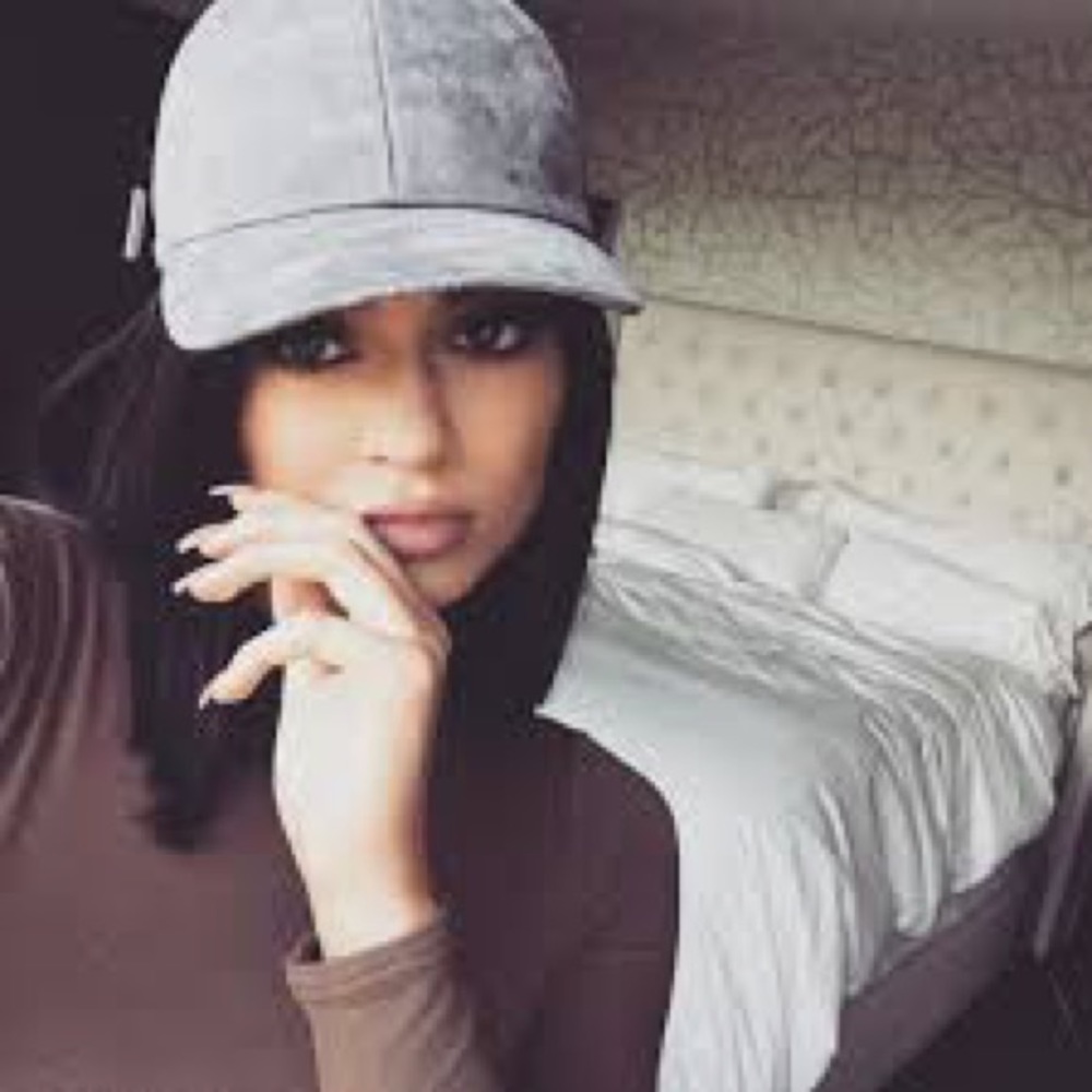Gray suede baseball cap